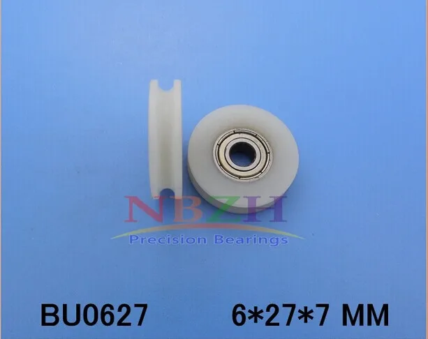 

10pcs/lot7*27*7Miniature Bearing Shower room nylon v pulley wheels