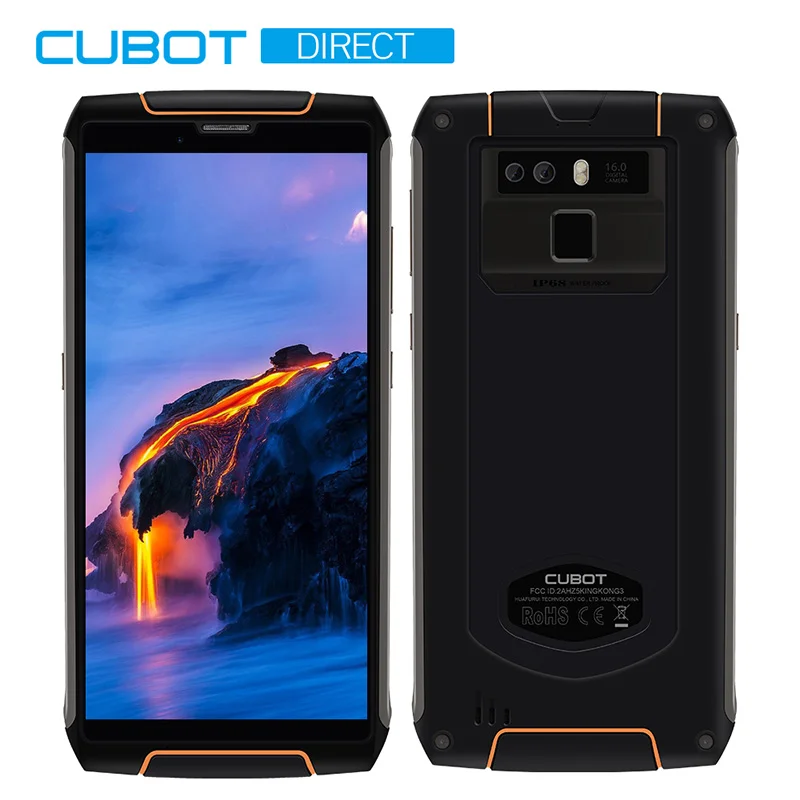 Black Cubot King Kong 3 защитный телефон IP68 Водонепроницаемый пылезащитный NFC 6000 мАч, 4 Гб+ 64 Гб type-C быстрая зарядка MT6763T Octa core KingKong - Цвет: Black