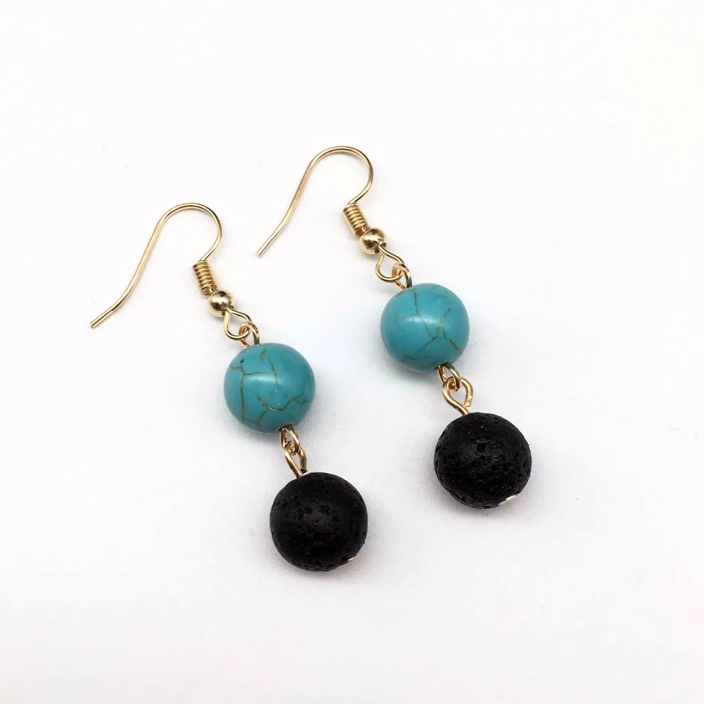 1 пара лавовый камень эфирное масло серьги-диффузоры украшения для ароматерапии