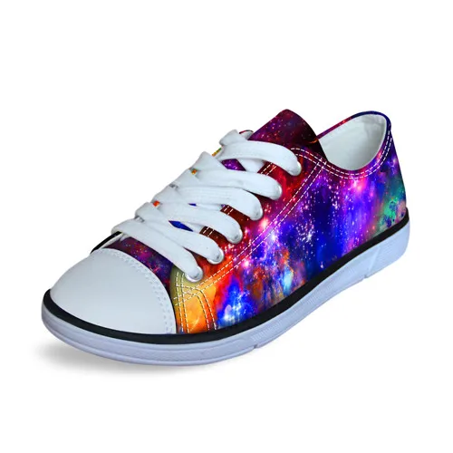Forudesigns/3D Galaxy планеты звезды печати детей Обувь парусиновая обувь Кружево на шнуровке Обувь для детей Обувь для мальчиков и Обувь для девочек низкая прогулочная спортивная обувь - Цвет: C4314AU