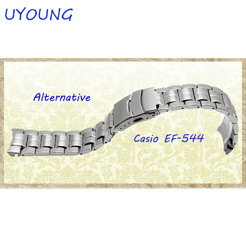UYOUNG ремешок для часов Casio из нержавеющей стали браслет аксессуары серебристый