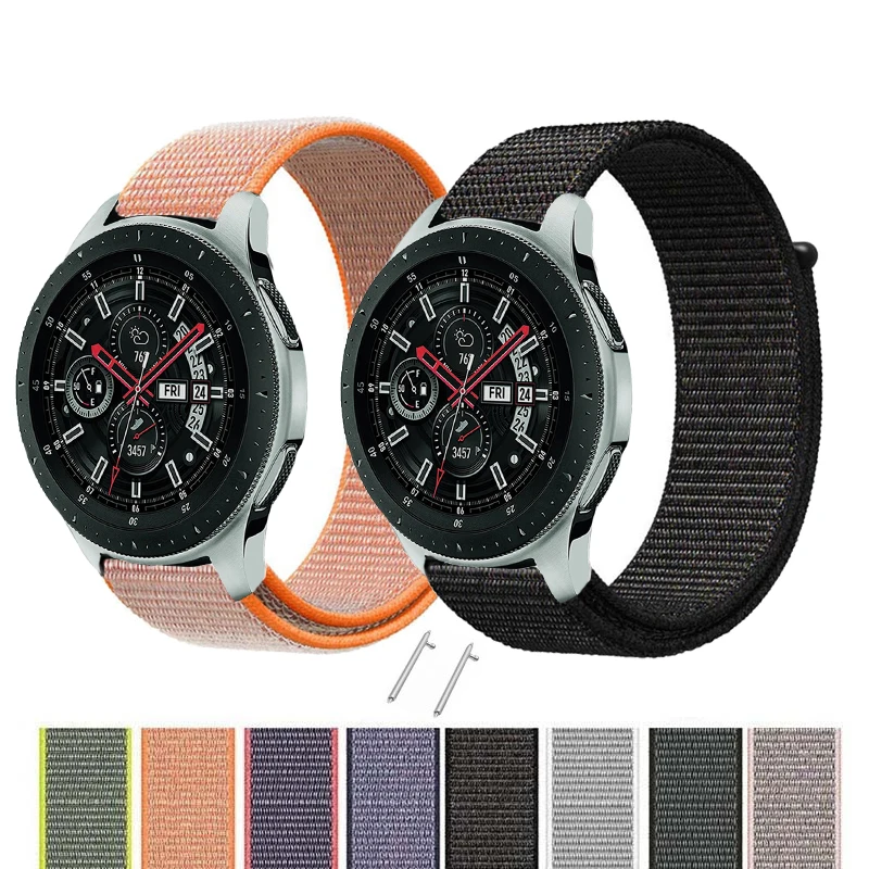 Новое поступление нейлоновый холщовый ремешок для samsung Galaxy Watch 46 мм SM-R800 42 мм SMR810 браслет умные аксессуары