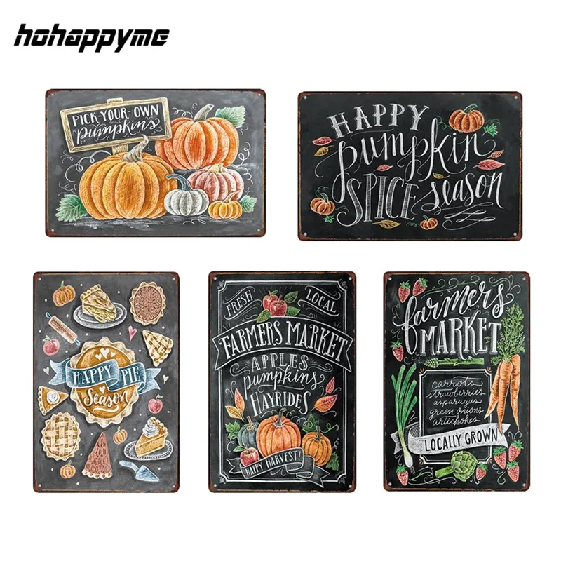 Настенные стикеры hohappyme с изображением фермеров на рынке тыквы меню