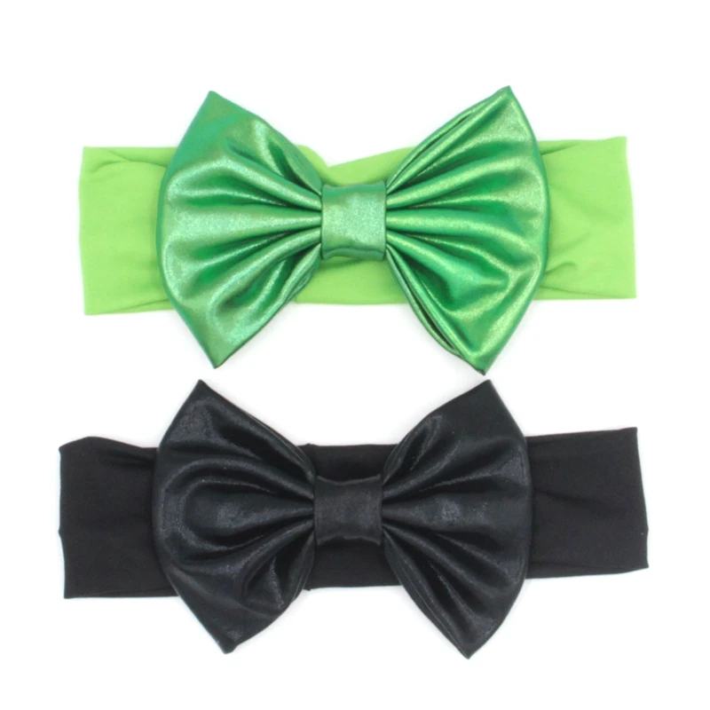 10 шт./лот 5 ''эластичная повязка на голову с металлическим бантом для девочек