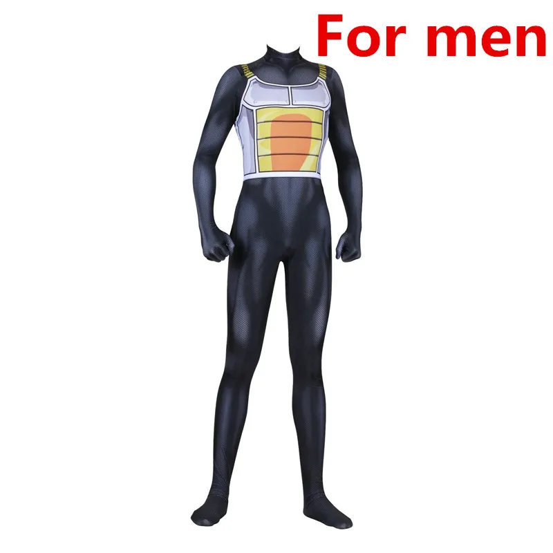 For men Аниме Жемчуг дракона Z Супер джирен Вегета костюм зентай для косплея костюм комбинезоны костюмы на Хэллоуин для женщин мужчин и детей - Цвет: For men