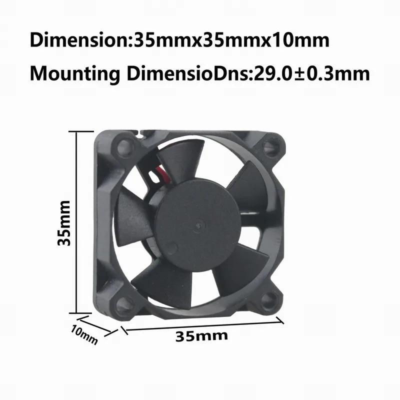 1 Piece Gdstime 3.5cm 35mm x 10mm 12V 3510 Ball Bearing DC Brushless Micro Cooling Cooler Fan 35x35x10mm | Компьютеры и офис