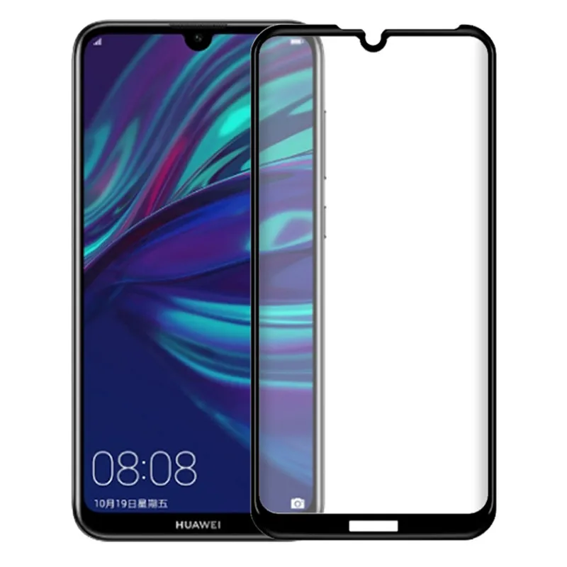 2 piezas de pel&iacute;cula protectora de pantalla LCD Huawei Honor 8A pegamento completo vidrio Protector Y6 2019 cubierta completa vidrio templado para Huawei Honor 8A-1