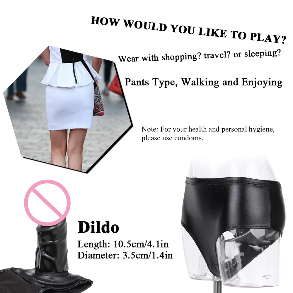Унисекс фаллоимитатор для мастурбации кожаные трусики Вагинальный Анальный