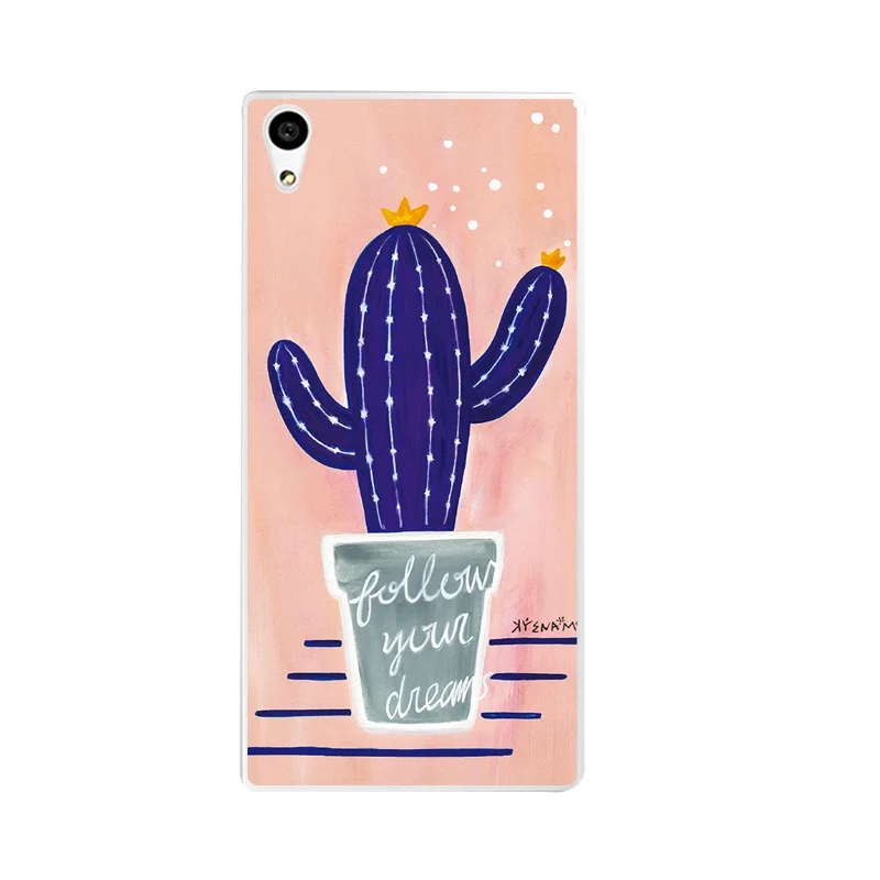 Мягкий прозрачный чехол из ТПУ с овечкой для телефона Sony Z2 Z3 Z4 Z5 C3 C4 C5 кактус Кот