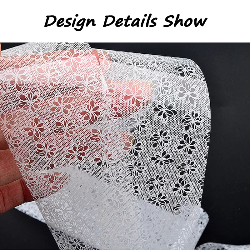 Переводная фольга для нейл-арта 1 шт. бумага белый дизайн кружевной Шарм цветы