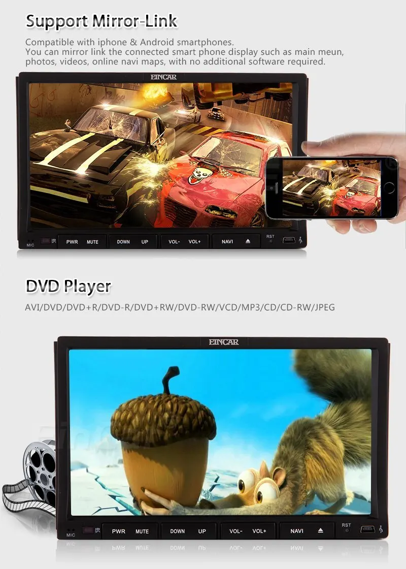 Android автомобильный gps Радио dvd плеер для универсальных двух 2 Din 7 дюймов в тире