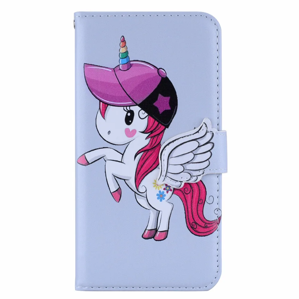 Angels clasp unicorns Wallet phone Case For Xiaomi pocophone F1 PU Leather Cover with mirror Card slot | Мобильные телефоны и