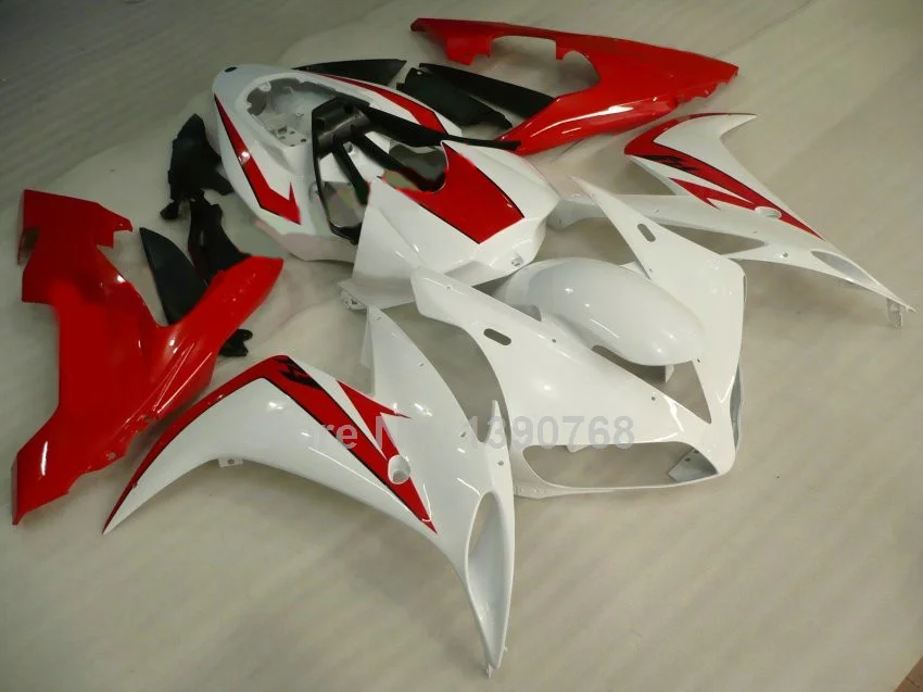 Литья под давлением обтекателя комплект для YAMAHA YZF R1 2004 2005 2006 красный белый набор