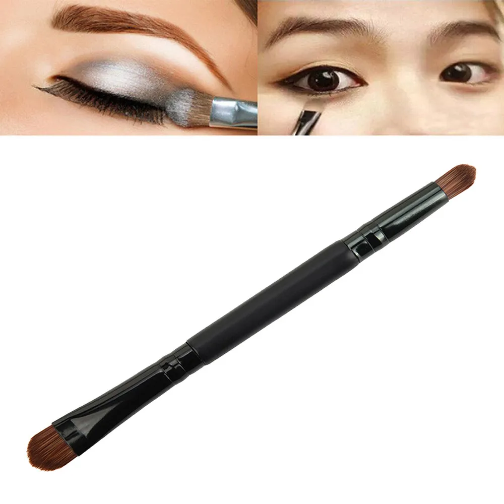 NylonDouble Head короткая кисть для теней век Кисть макияжа синтетические волосы