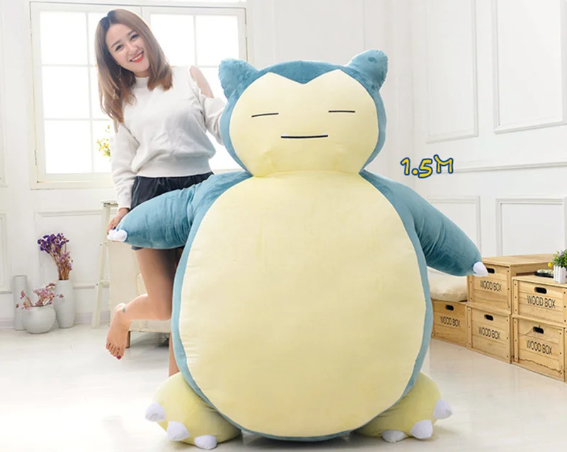 80/100/150 см Супер Большой Мягкий Короткие Плюшевые ботинки аниме Snorlax кожи игрушки