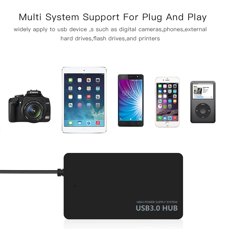 4 порта usb 3 0 концентратор 5 Гбит/с высокоскоростной USB разветвитель адаптер Мульти