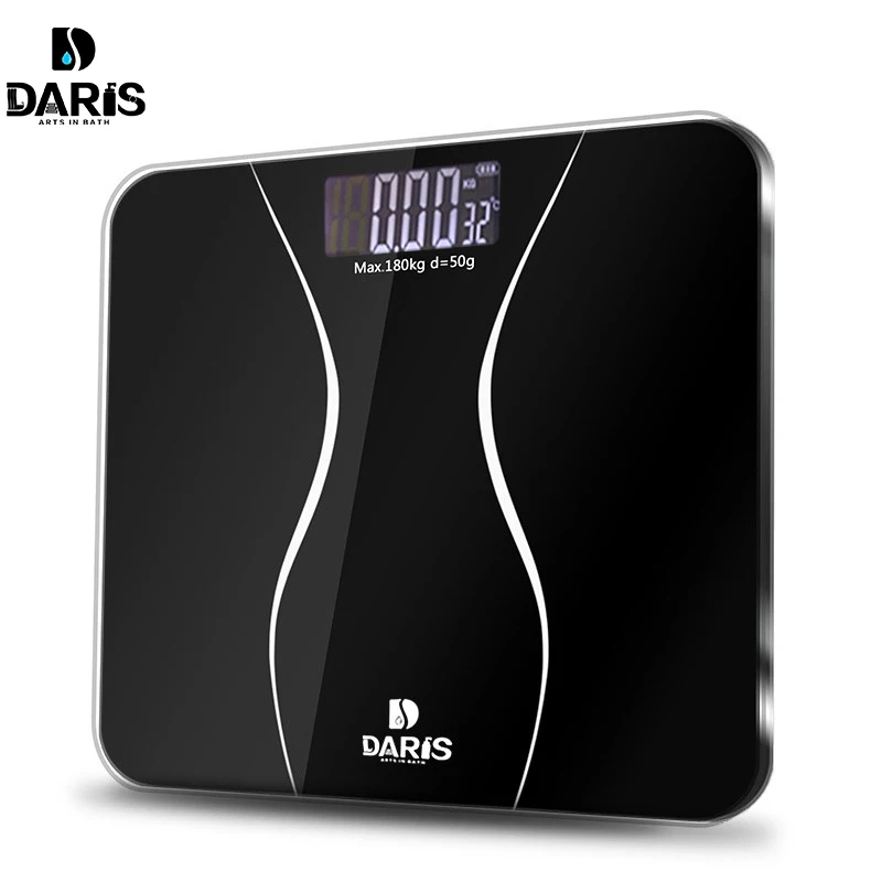 Body Digital Weight Scales Floor Smart Electronic Bathroom Household Health Balance Toughened Glass LCD Display 180kg/50g | Дом и сад