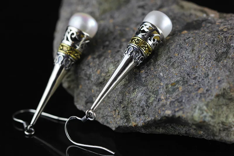KJJEAXCMY Large petals natural mother of pearl shell beads perfect circle earrings 925 sterling silver 10mm|mother earrings|mother pearlmother |