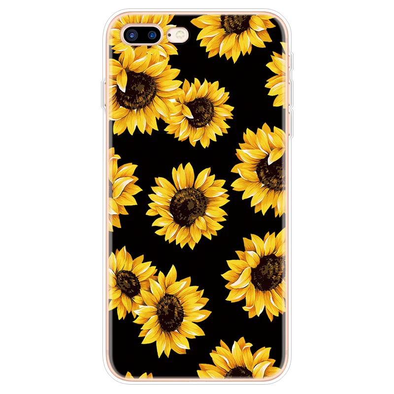 Чехол с цветочным принтом Маргаритка Подсолнух для iPhone 11 Pro Xs Max 6 6S TPU чехол для iPhone 7 Plus 8X4 4S 5 5S SE 5C XR TPU силиконовый чехол
