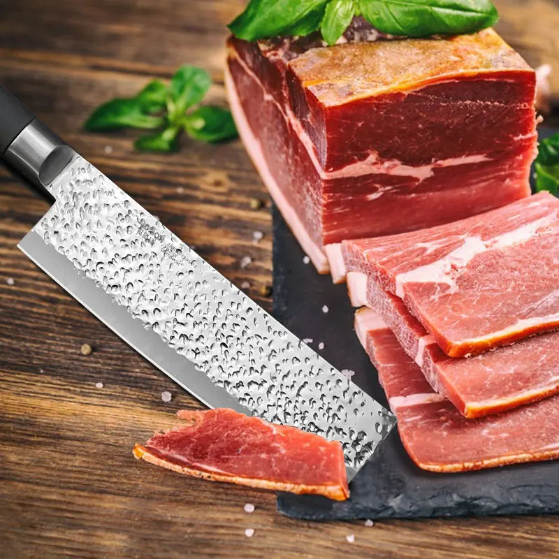 Кухонный нож шеф повара стальной 7 дюймовый кухонный в китайском стиле для мяса
