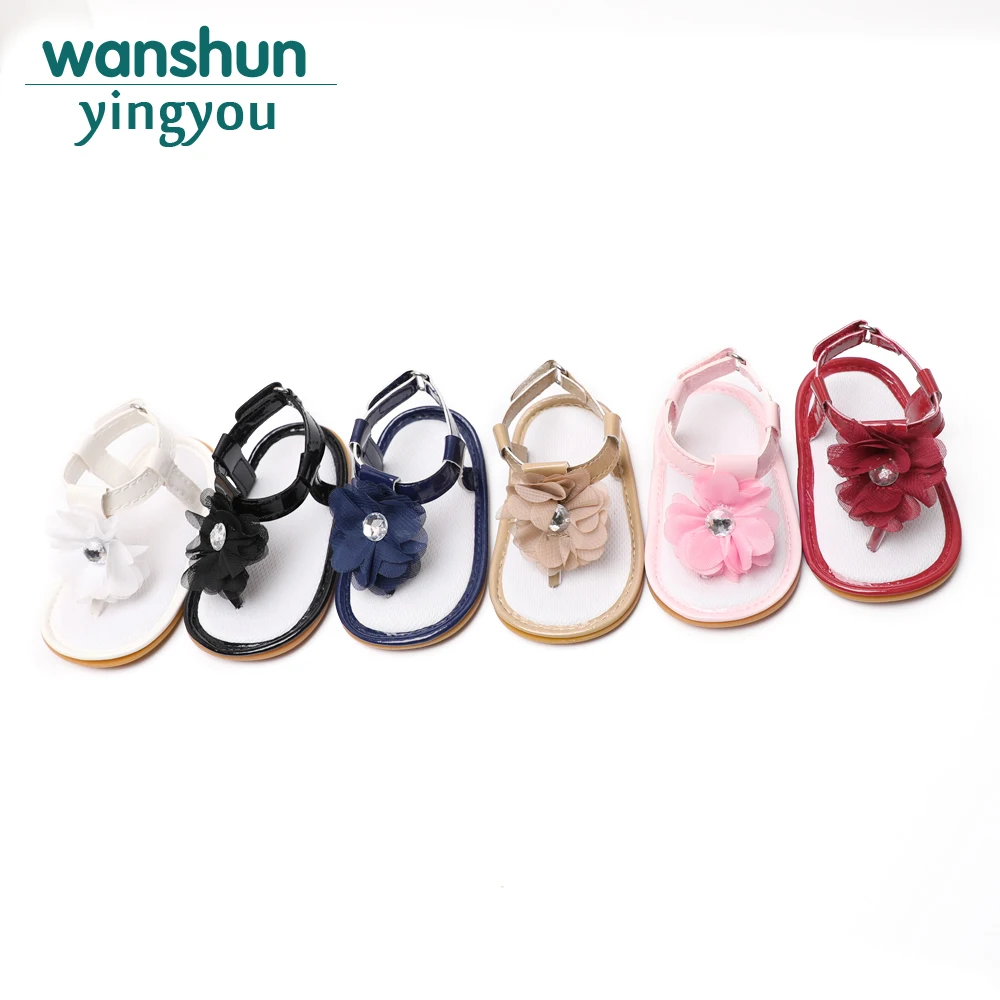 Обувь для маленьких девочек Брендовая обувь сандалии с цветочным принтом