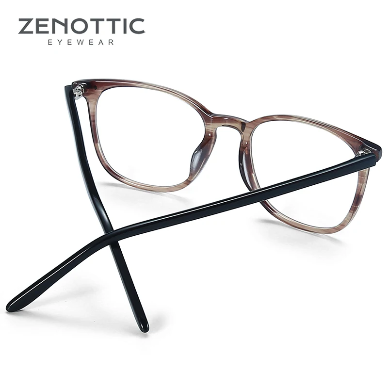 ZENOTTIC, прозрачные очки, оправа, мужские очки по рецепту, линзы, ацетатные очки, мужские оправы, оптические очки для близорукости, BT2007