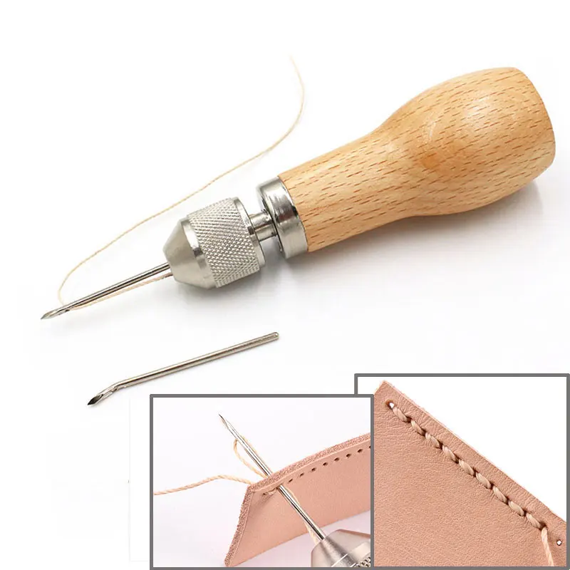 DIY ручной Awl инструмент швейная машина вощеная нить для Leather Craft край ремень со