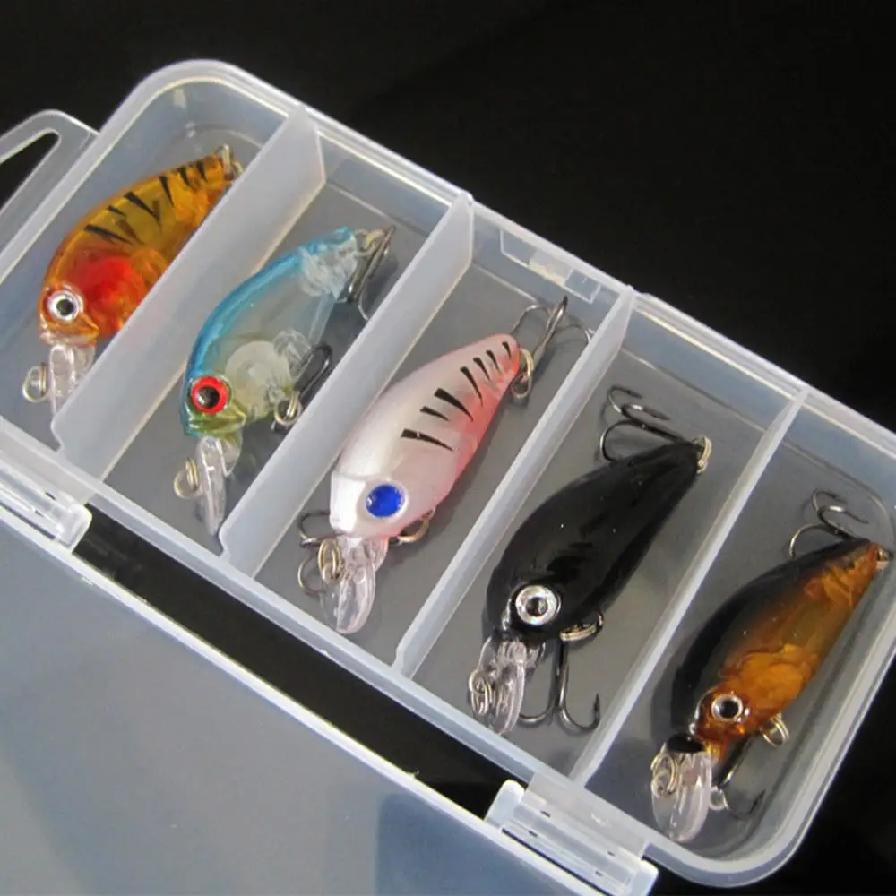 5pcs Fishing Lures Set 4g Mini Pout White Bass Bait Kit Tackle Suit Artificial Hard Lure Baitfish Suitable | Спорт и развлечения