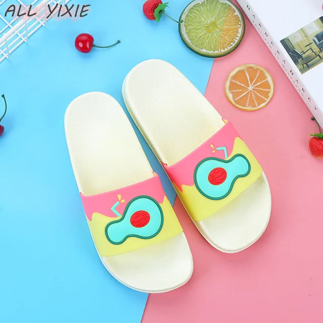 banana Все YIXIE/; модные женские шлепанцы; сезон лето; милые женские повседневные шлепанцы; пляжные сланцы с фруктами; женские сандалии; обувь - Цвет: banana