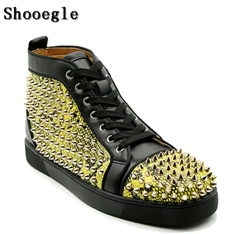 SHOOEGLE/модные мужские кроссовки Высокая Повседневная обувь Мужская на шпильке с