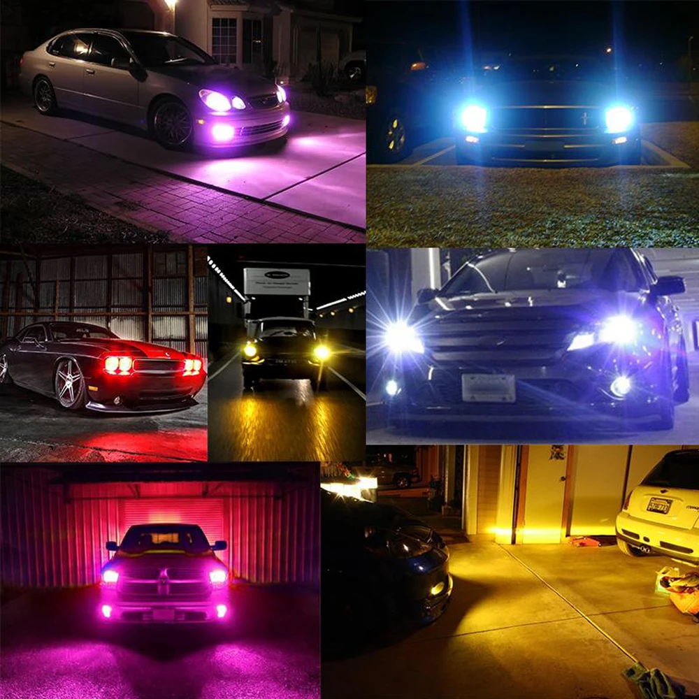 Cascaleca Автомобильные светодиодные фары rgb лампы H4 H7 H11 H1 H3 9005 9006 приложение Bluetooth управление супер яркий Авто налобный фонарь 12 В