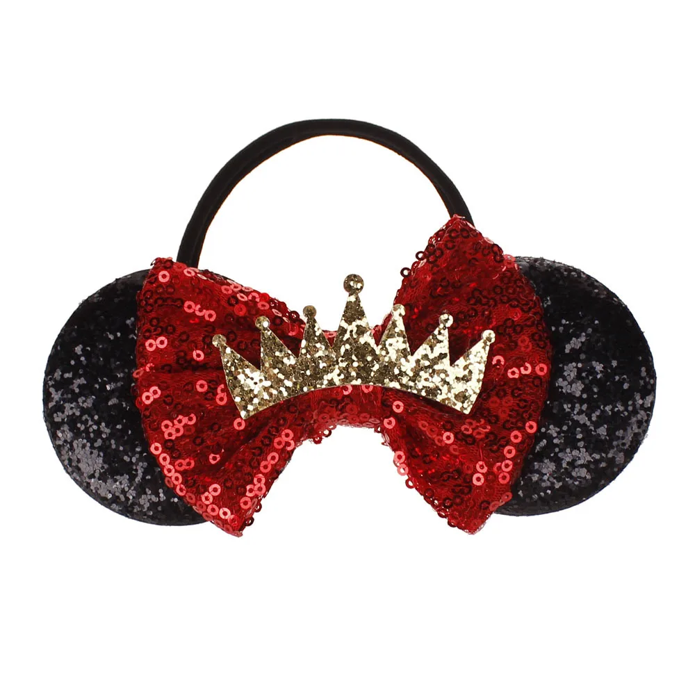 Cute Mouse Ear Headband For Summer 2018 Girls Glitter Sequin Bow Hair Band Kids Birthday Party Padded Crow Ears Accessories | Детская