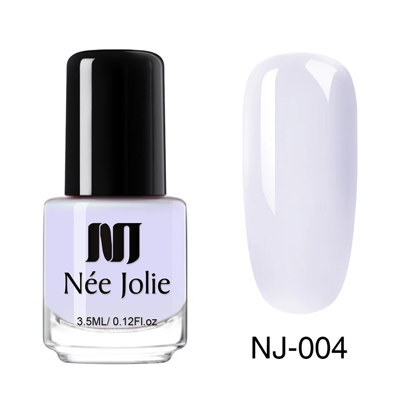 Jelly NJ-04 NEE JOLIE 3,5 мл Лак для дизайна ногтей карамельный телесный цвет Быстросохнущий розовый проблесковый лак для ногтей 31 цвет Защита окружающей среды - Color: Jelly NJ-04