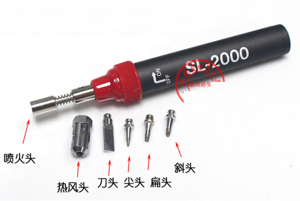 

Taiwan HOTERY tile iron SL-2000k pen type gas iron iron 5 in 1 tool pure butane gas Pen-type Flame Solder Welding Tools