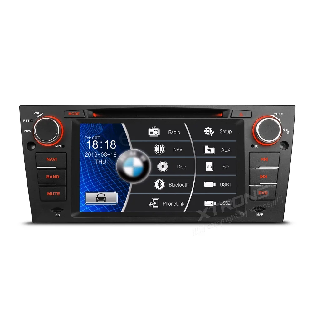 XTRONS 7 'Ƈ din автомобильный DVD плеер GPS навигация Радио для BMW E90 Sedan/E91 Touring/E92 Coupe/E93
