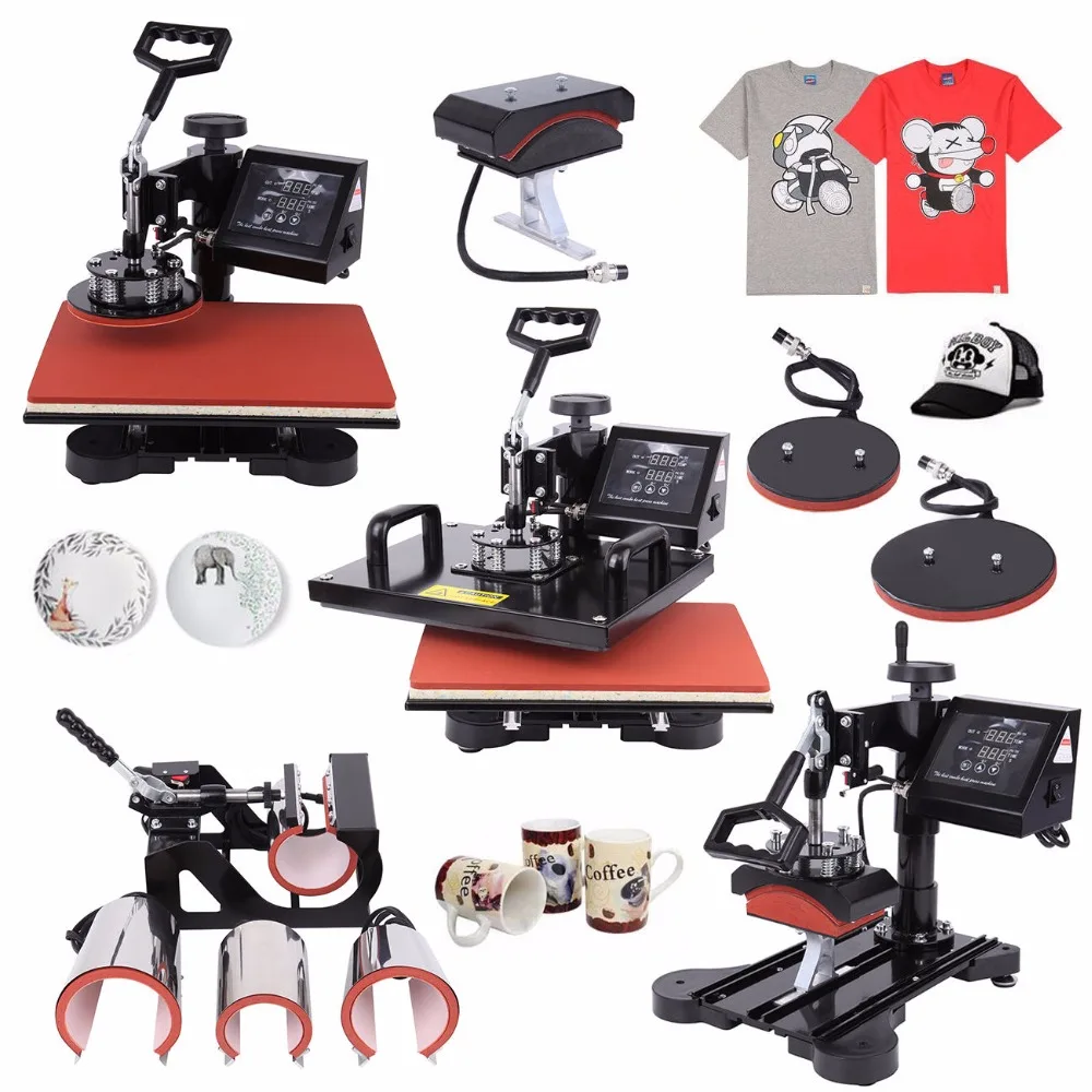 Цифровой многофункциональный термопресс 8 в 1 сублимационный пресс для печати на
