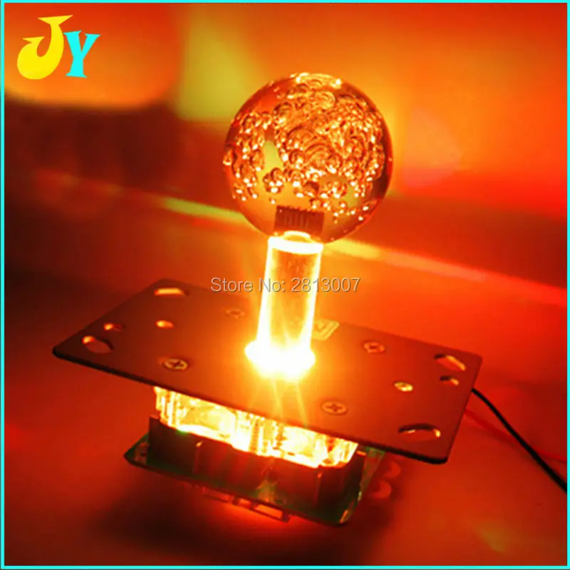 

10psc Red led joystick Arcade joystick Acrylic Ball 4 / 8 Way Lighted Illuminated Joystick Fishing game arcade game accessories