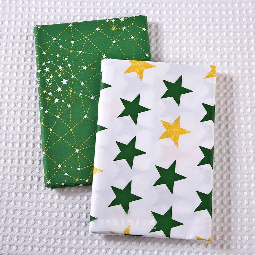 6 шт./лот хлопчатобумажная ткань со звездами в стиле пэчворк мультяшная для