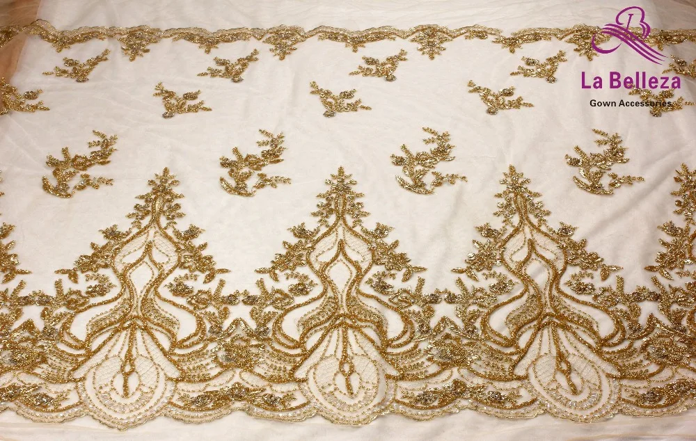 La Belleza, новинка, свадебное платье, кружевная ткань, дизайн, кружево, Серебряное золото, расшитое бисером, кружевная ткань, Кристальное кружево, 1 ярд