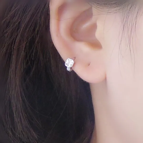 925 серебро модный простой квадратный Циркон Треугольник с геометрическим