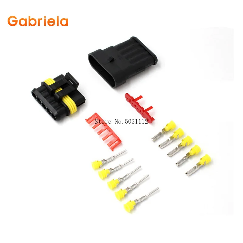10 sets Kit 1P 2P 3P 4P 5P 6P AMP 1.5 male and female Plug Automotive waterproof connectors Xenon lamp lamp connector for car