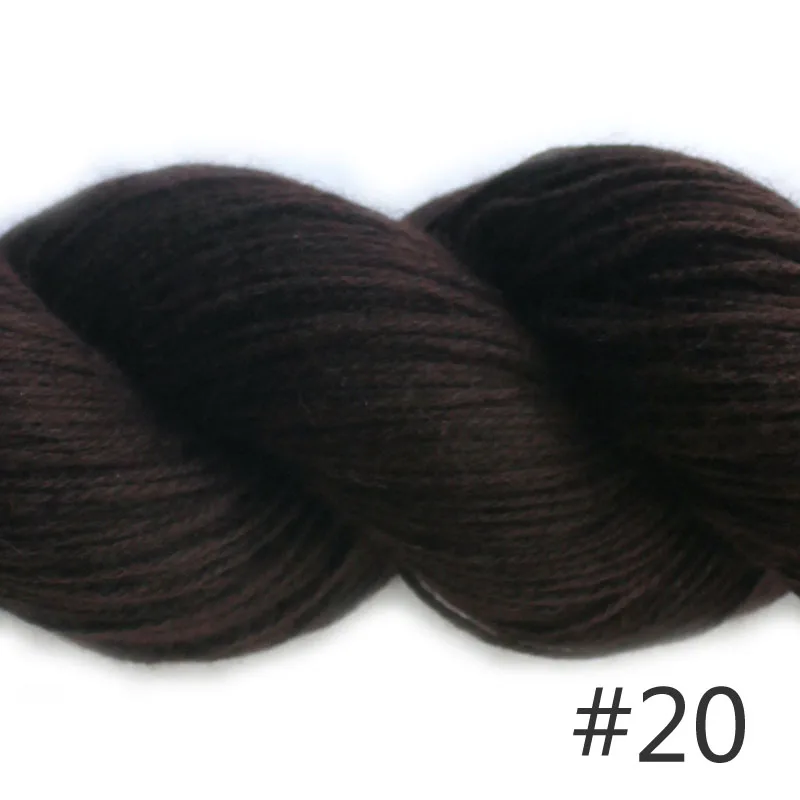20 Autumn Mink Пряжа Lotus Mimi Plus цвет пряжи#01-33 натуральная норка вискоза Шерсть смешанная с кашемиром Детская Мягкая ручная вязка - Цвет: 20 Autumn Mink