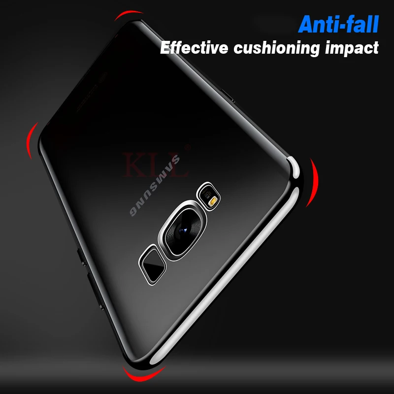 Luxury Plating Soft TPU Clear Case for Samsung S10 S10e Plus Note 9 8 M30 M20 M10 Galaxy A9 A8 A6 S9 S8 S7 Edge |