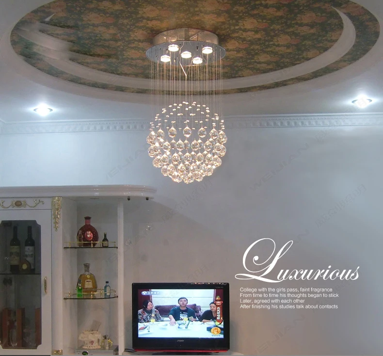 Роскошный Современный хрустальный потолочный светильник высококачественные