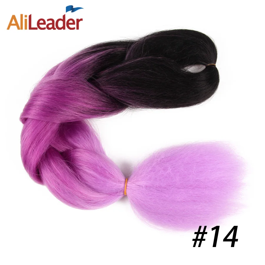 T#27/613 AliLeader чистый цвет и Омбре косички волос 1B 2 4 27 33 613 99J серый розовый синтетические волосы Jumbo косички для наращивания 2" 100 г - Цвет: T#27/613