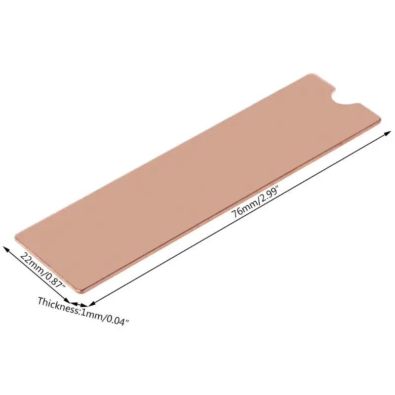 

New Cooling Copper Sheet M.2 Heatsink NVME Heat Sink NGFF M.2 2280 Thermal Pad Conductivity Silicone Wafer Cooling Fan Cooler