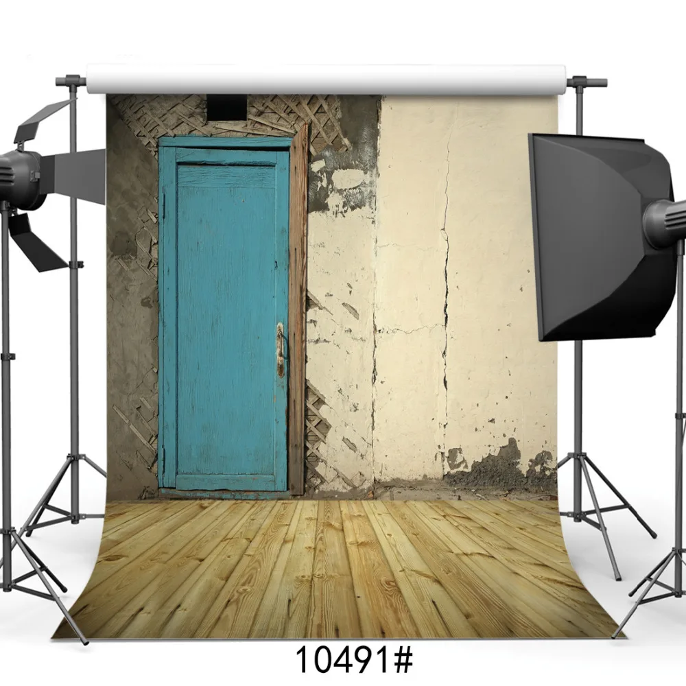 

Photography Background for Baby Photo Studio Children Newborn Wooden Door Floor Vinyl Photographic Backdrop for Photo Shooting