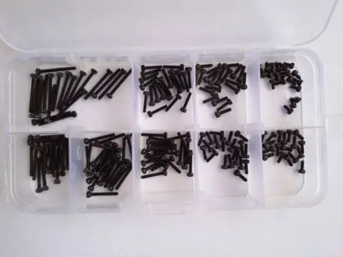 180 шт. набор черных шестигранных болтов с головкой|allen bolt|bolts hexhex bolt |