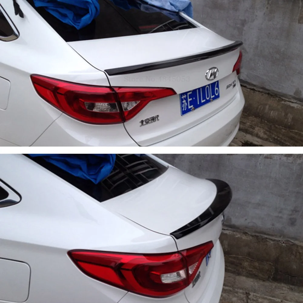 Для Hyundai Sonata 2015 2016 2017 ABS пластик задний багажник для губ загрузки крыло