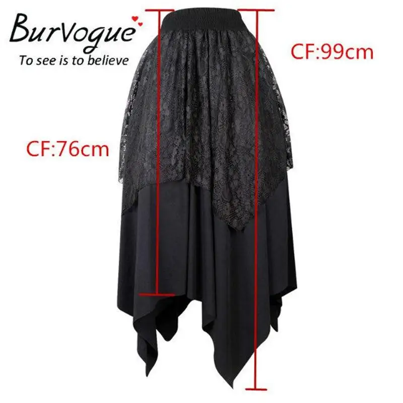 Юбка женская кружевная Плиссированная в готическом стиле | Женская одежда